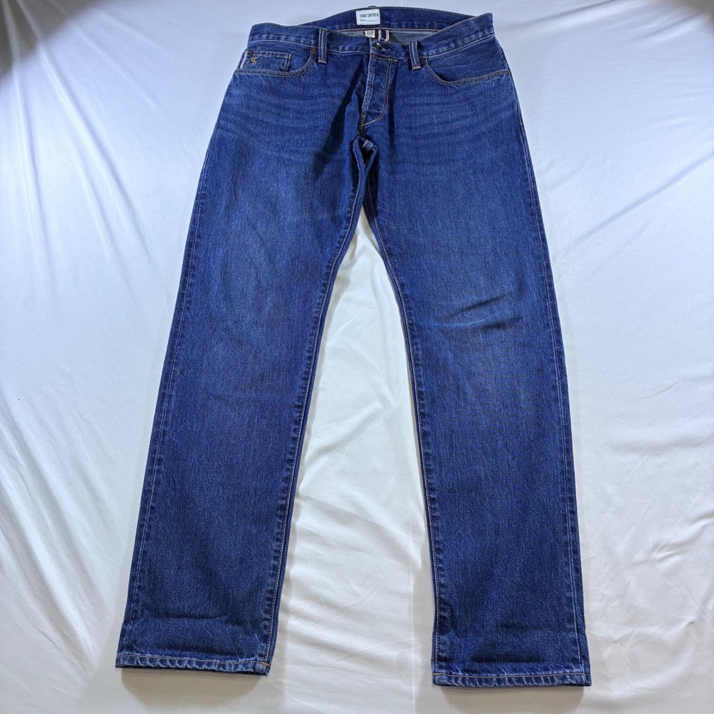 Todd Snyder Mens Slim Fit Selvedge Denim Jeans Blue Button Fly 32x32
